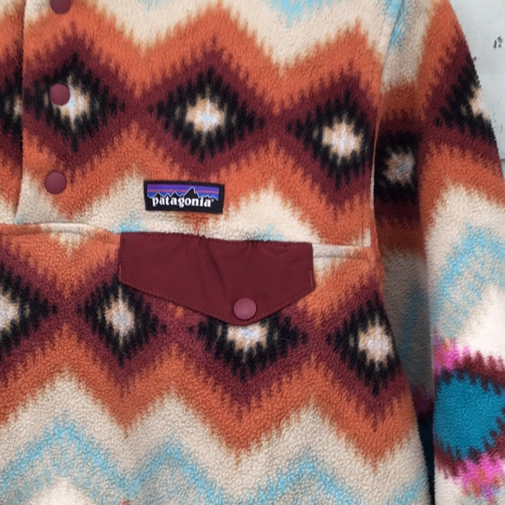 Patagonia Synchilla Fleece SnapT ~Med Cinder Red - Picture 2 of 5
